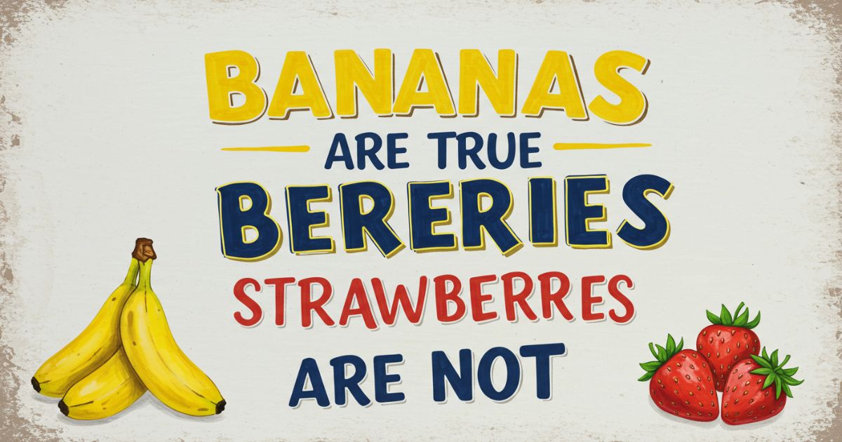 Bananas Are True Berries, Strawberries Are Not